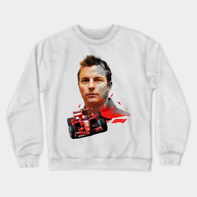 Kimi Raikkonen low poly II Crewneck Sweatshirt by pxl_g